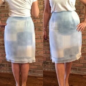 Etcetera silk-chiffon, lined skirt. Small Sz12